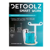 Pompa de stropit 2 in 1 ( acumulator si manuala), Detoolz 16L - 15