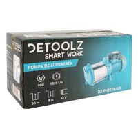 Pompa de suprafata Detoolz 0.9 kW, debit maxim 5520l/h, inaltime maxima de pompare 50m, aspiratie 8m, corp pompa fonta - 5