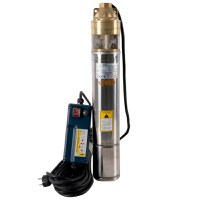 Pompa submersibila cu panou control, IBO Polonia 4SKM-200, 1500W, 50 l/min, H refulare 125m, 20m cablu - 1