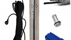 Pompa Submersibila cu Surub (snec) IBO DIPPER 2400 (550 W, 40 l/min, H Refulare 75 m, 4 Toli) + panou control + 20 m cablu