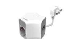 Prelungitor 3 prize 1x USB-A + 1x USB-C, cablu 3x1.5mmp, 1.4m, alb, Technik