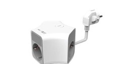 Prelungitor 3 prize 1x USB-A + 1x USB-C, cablu 3x1.5mmp, 1.4m, alb, Technik