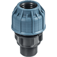 Racord compresiune cu FE, PN10, Elysee , Dimensiune 32x3/4" , ALBASTRU - 1