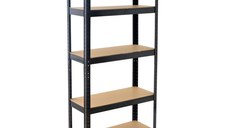 Raft Negru 70Wx30Dx150Hcm pentru Depozitare din Otel Rotor