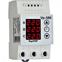 RELEU DE PROTECTIE TENSIUNE/AMPERAJ + AFISARE PUTERE CINSUMATA, KW-MP63, DIGITOP - 1