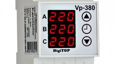 RELEU DE PROTECTIE TENSIUNE/AMPERAJ + AFISARE PUTERE CINSUMATA, KW-MP63, DIGITOP