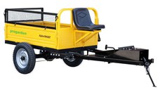 Remorca ProGARDEN Alpine RM500T, cu tractiune 500kg, cu obloane, 1 osie, prindere bolt pentru motocultor
