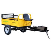 Remorca ProGARDEN Alpine RM500T, cu tractiune 500kg, cu obloane, 1 osie, prindere bolt pentru motocultor - 1