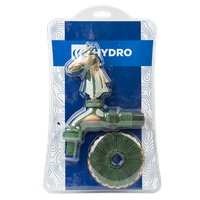 Robinet decorativ 1/2", dublu serviciu din alama si finisaj Cal, culoare verde antic - 2