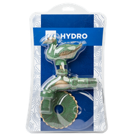 Robinet decorativ 1/2", dublu serviciu din alama si finisaj Rata, culoare verde antic - 2