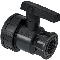 Robinet PE cu bila 2 x FI , Dimensiune 1 1/4" , Presiune 10 Bari - 1