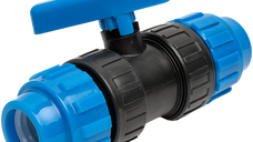 Robinet Pvc Cu Bila Compresiune X Compresiune, Dimensiune 32 mm