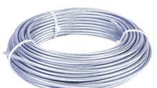 Rola 25 m cablu otel zincat, plastifiat, diametru 2-3.5mm, Micul Fermier