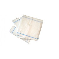 Saci de rafie 55 x 97 capacitate 50 kg 100 buc / set  dunga albastra - 1