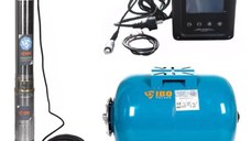 Set Hidrofor 50L cu Pompa submersibila IBO Dambat 3.5SDM3/11, 800W, Panou comanda inteligent cu convertizor frecventa IVR-08-020S
