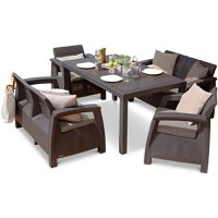 Set mobilier de gradina CORFU II FIESTA Maro/Gri-Taupe - 1