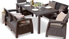 Set mobilier de gradina CORFU II FIESTA Maro/Gri-Taupe