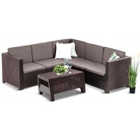 Set mobilier de terasa cu masuta de cafea - Provence Maro/Gri-taupe - 1
