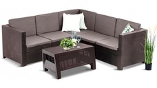 Set mobilier de terasa cu masuta de cafea - Provence Maro/Gri-taupe