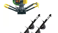 Set Motoburghiu Pamant - PARTNERPRO PPE1500, Putere 2.0 CP + 2 x burghie 100, 200mm