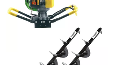 Set Motoburghiu Pamant - PARTNERPRO PPE1500, Putere 2.0 CP + 2 x burghie 100, 200mm