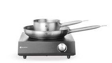 Set Plita cu inductie 3500W , cratita , tigaie, HENDI, Negru, 220-240V/3500W, 320x395x(H)95mm