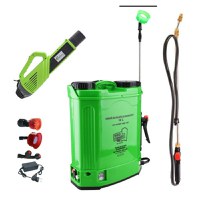 Set Pompa de stropit cu acumulator + manuala, 2 in 1, 16L, Micul Fermier by Pandora + Atomizor + Lance telescopica 2.7m, vermorel electric - 1