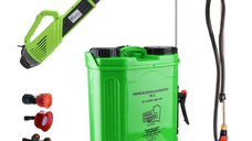 Set Pompa de stropit cu acumulator + manuala, 2 in 1, 16L, Micul Fermier by Pandora + Atomizor + Lance telescopica 2.7m, vermorel electric