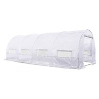 Solar gradina, legume, 6 x 3 x 2m, structura otel galvanizat, suprafata 18 mp, folie alba - 1