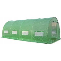 Solar gradina, legume, 6 x 3 x 2m, structura otel galvanizat, suprafata 18 mp, folie verde - 1