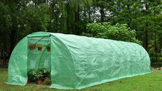Solar/Sera, 12 x 3 x 2m, schelet metalic, 140g/mp UV4 + cadou sistem de irigare,ata de palisare si set rasadire plante