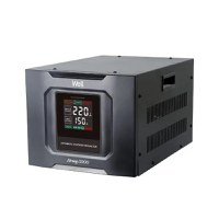 Stabilizator automat de tensiune cu servo motor 5000VA/3000W Well Strong, negru - 1