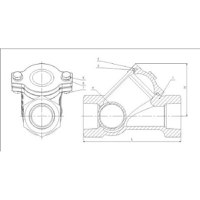 Supapa de sens cu bila DN65, PN16 (GW 2" 1/2"), IBO POLONIA - 4