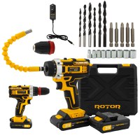 Trusa Autofiletanta pe Acumulator 21V Rotor RCD21 + biti, 1350 RPM, Brushless - 1