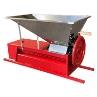 Zdrobitor struguri manual ZSM-100S cu desciorchinator si agitator, Cuva INOX 50L, 1000 Kg/h - 1