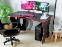 Birou Pc Kl 9.0 Wenge+Rosu - 1