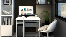 Birou Pc Skm-12 Ro,82x60x74 cm, Alb