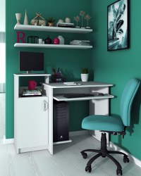 Birou Pc Skm-2, 110x60x87 cm, Alb Ro - 1