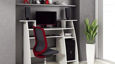 Birou Pc Skm-4 Ro, 123x50x77 cm, Alb