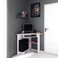 Birou pe Colt SU15 Ro, 76x76x75 cm, Alb - 1