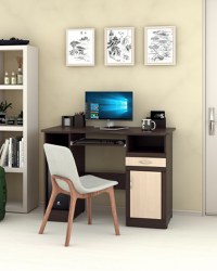 Birou Tip II Soft, Wenge + Mesteacan - 1