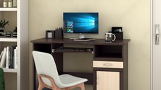 Birou Tip II Soft, Wenge + Mesteacan