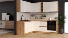 Bucatarie colt Chelsea V1 Alb