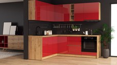 Bucatarie colt Chelsea V1, Rosu