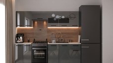 Bucatarie Daria Antracit 240x60x200 cm