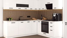 Bucatarie Daria colt V2 Alb lucios