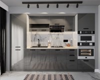 Bucatarie Daria MDF  Gri Antracit 303x60x200 cm - 1