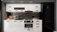 Bucatarie Daria MDF  V1 Alb  260x60x200 cm