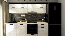 Bucatarie Daria V2 Alb 240x60x200 cm