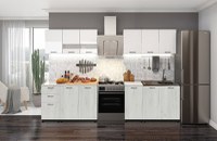 Bucatarie Dusea 2.4m Alb + Stejar K001 - 1